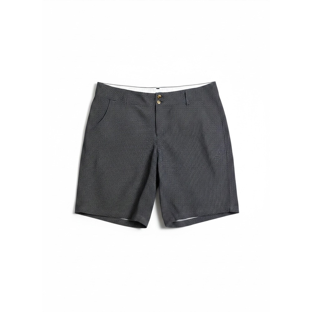 Columbia  Navy Micro Dot Outdoor Hiking Shorts Size‎ 14 Double Button Closure